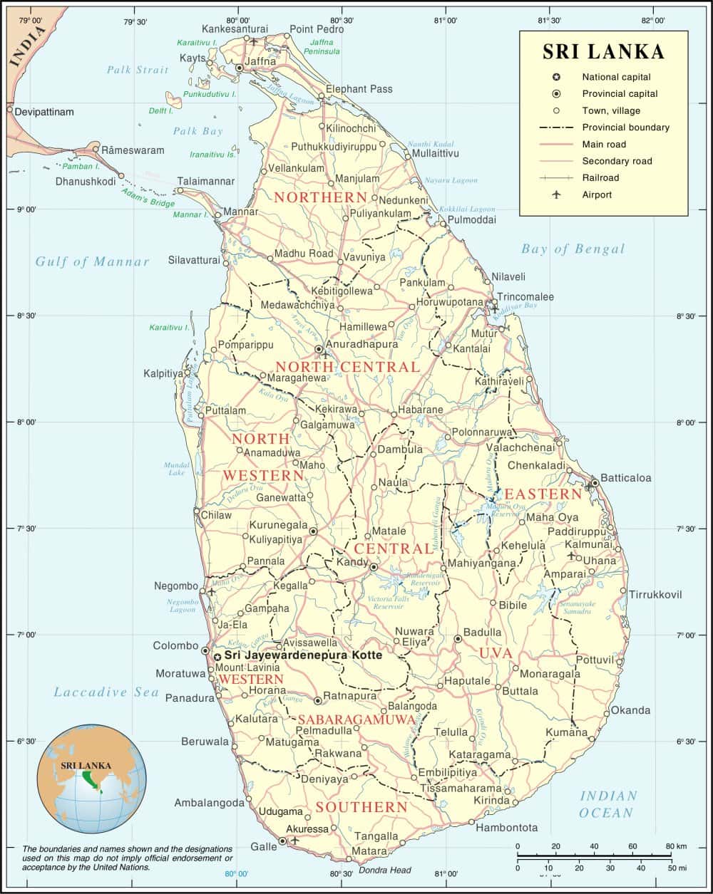 [Update] Bản đồ hành chính đất nước Sri Lanka (Sri Lanka Map) phóng to năm 2022 29