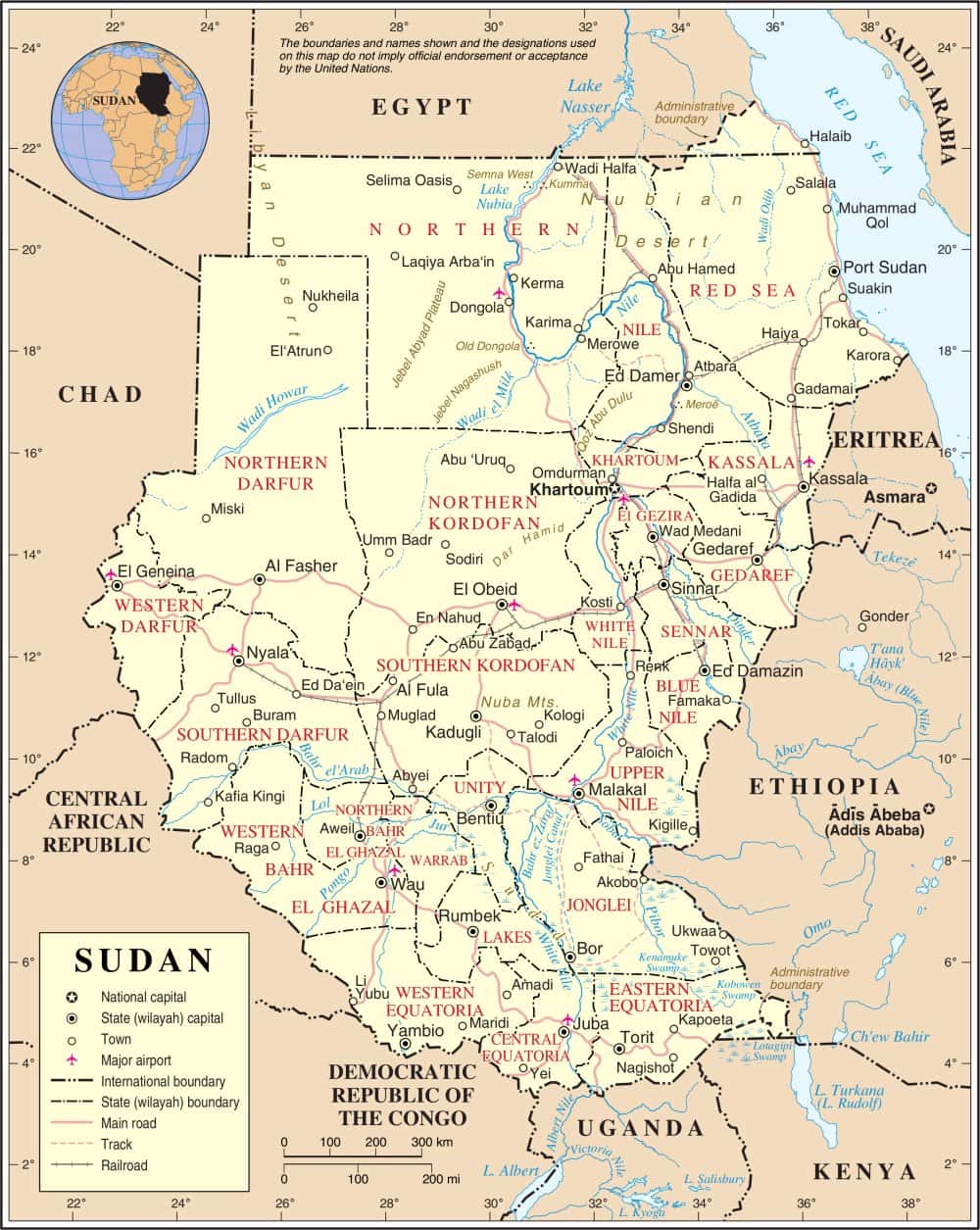 [Update] Bản đồ hành chính đất nước Sudan (Sudan Map) phóng to năm 2022 20