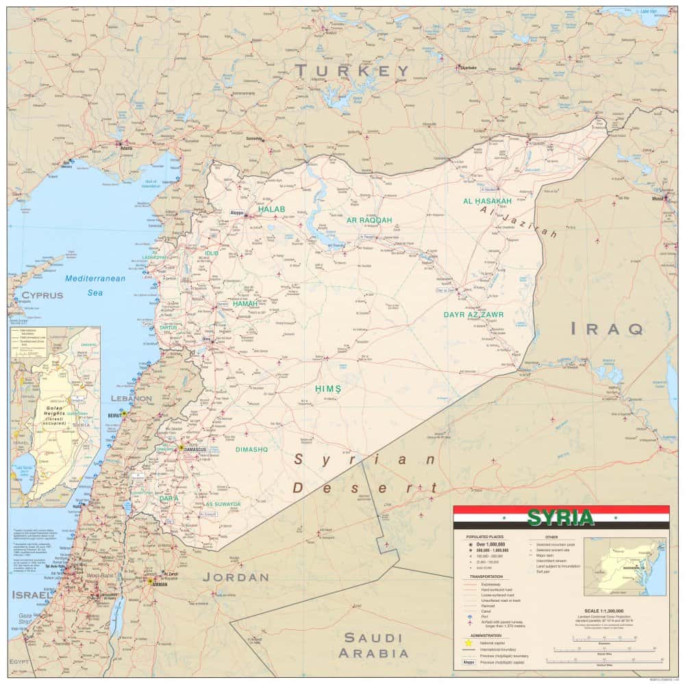 [Update] Bản đồ hành chính đất nước Ả Rập Syria (Syria Map) phóng to năm 2022 26
