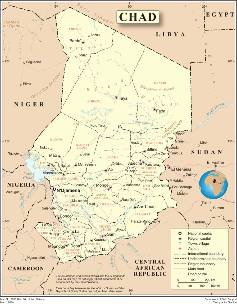 [Update] Bản đồ hành chính đất nước Chad (Chad Map) phóng to năm 2022 21