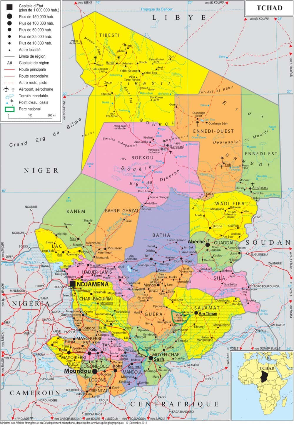 [Update] Bản đồ hành chính đất nước Chad (Chad Map) phóng to năm 2022 20