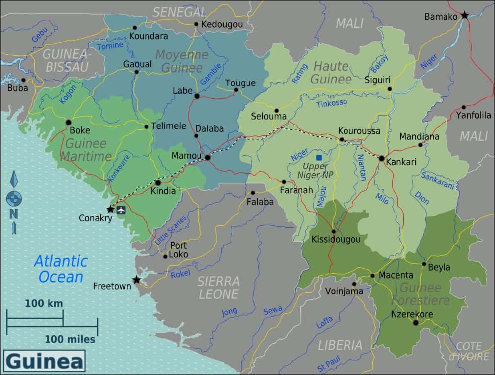 [Update] Bản đồ hành chính đất nước Guinée (Guinea Map) phóng to năm 2022 19
