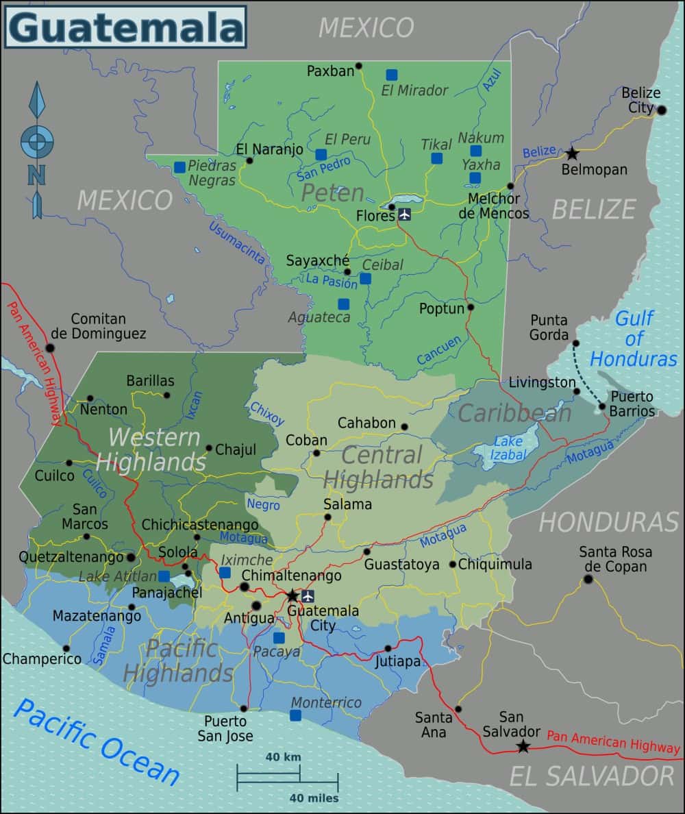 [Update] Bản đồ hành chính đất nước Guatemala (Guatemala Map) phóng to năm 2022 23