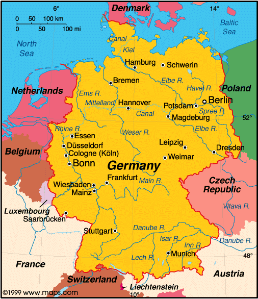 [Update] Bản đồ hành chính đất nước Đức (Germany Map) phóng to năm 2022 14