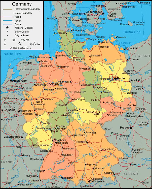 [Update] Bản đồ hành chính đất nước Đức (Germany Map) phóng to năm 2022 15