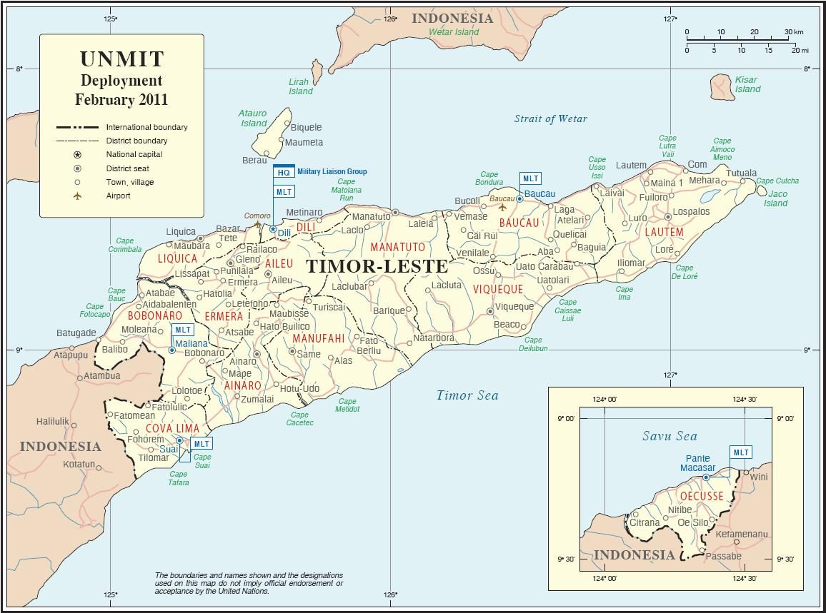 [Update] Bản đồ hành chính đất nước Đông Timor (Timor Leste Map) phóng to năm 2022 23