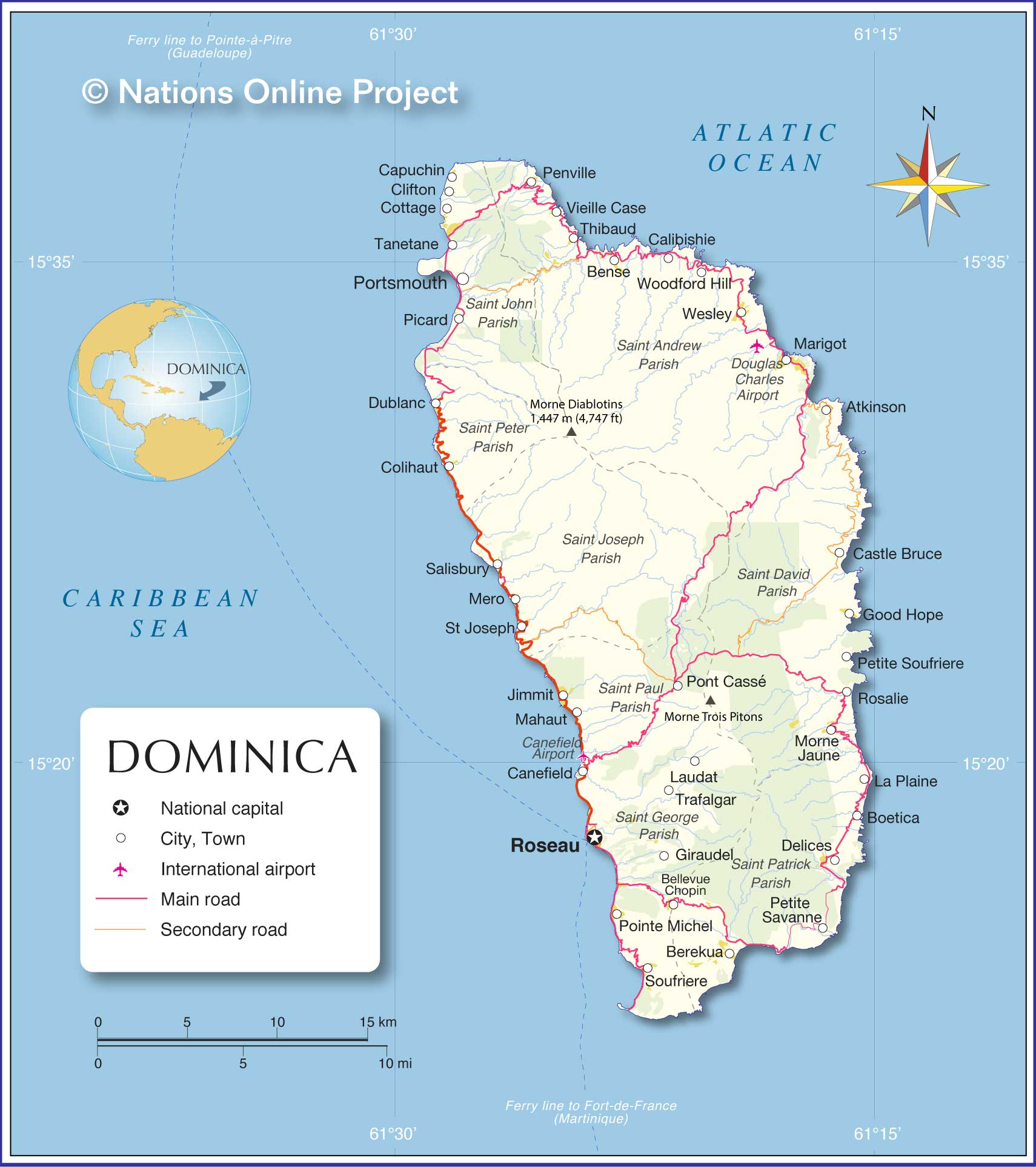 [Update] Bản đồ hành chính đất nước Dominica (Dominica Map) phóng to năm 2022 33