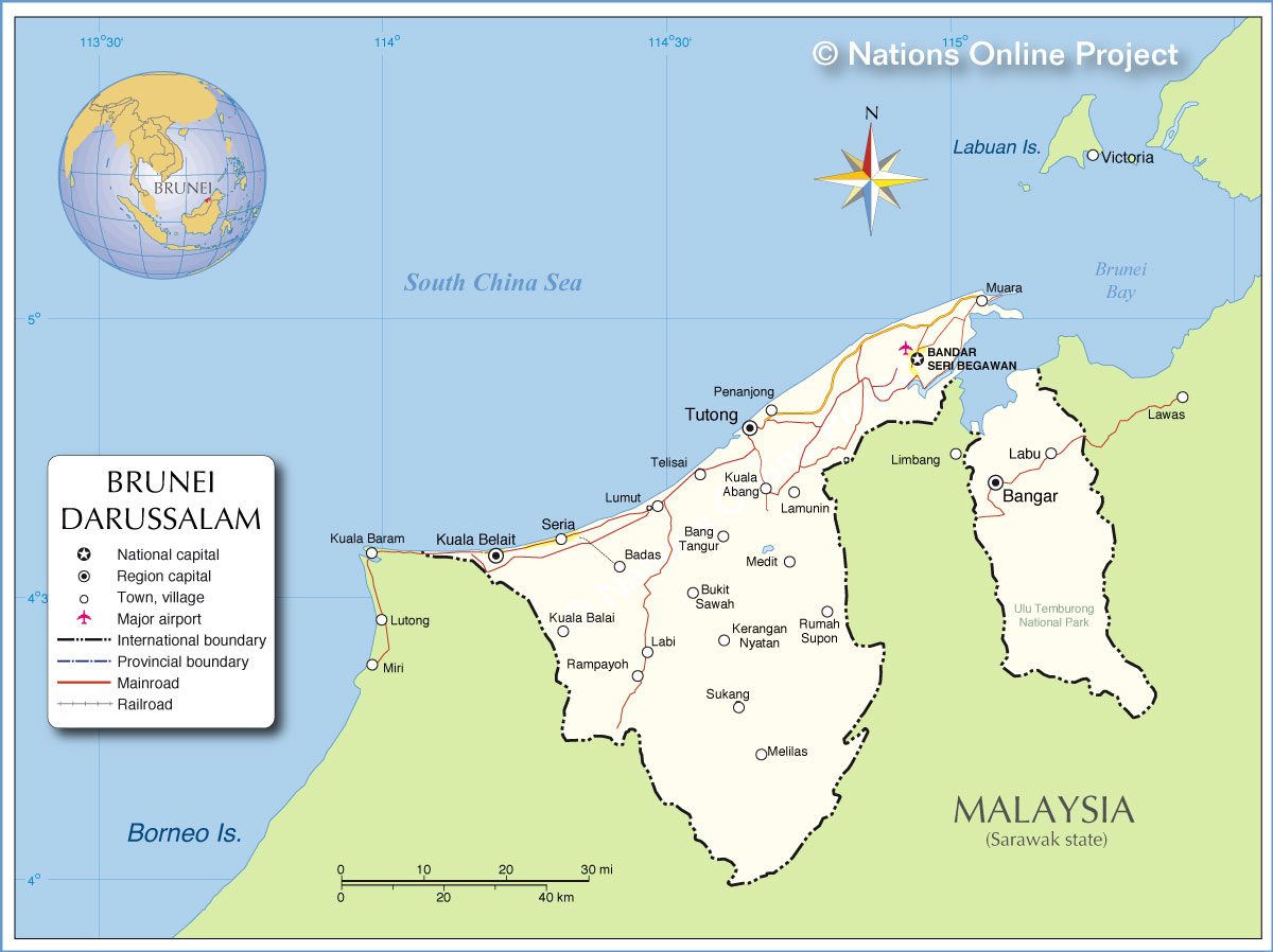 [Update] Bản đồ đất nước Brunei (Brunei Map) phóng to năm 2022 11