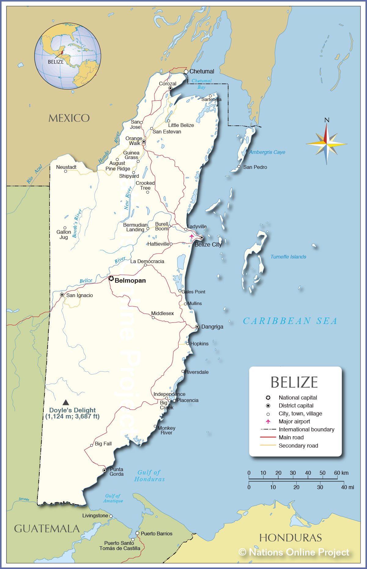 [Update] Bản đồ hành chính đất nước Belize (Belize Map) phóng to năm 2022 17