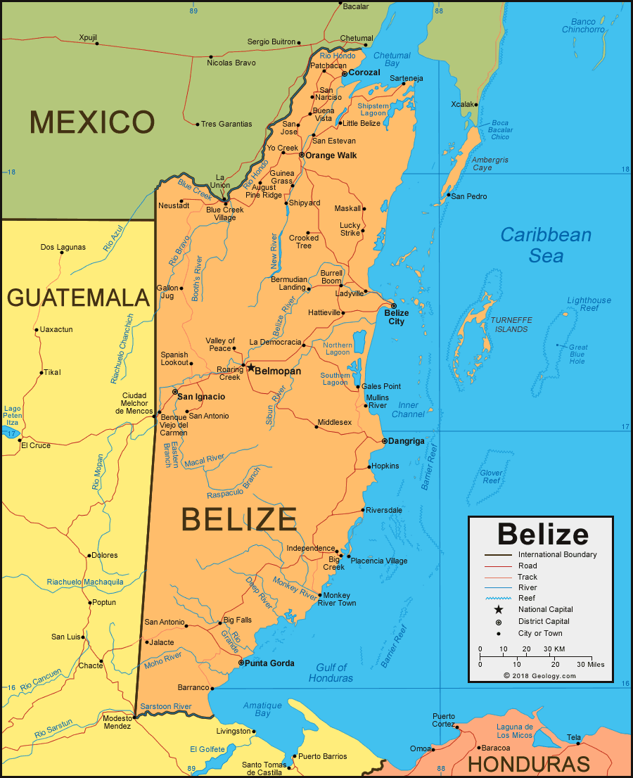 [Update] Bản đồ hành chính đất nước Belize (Belize Map) phóng to năm 2022 18