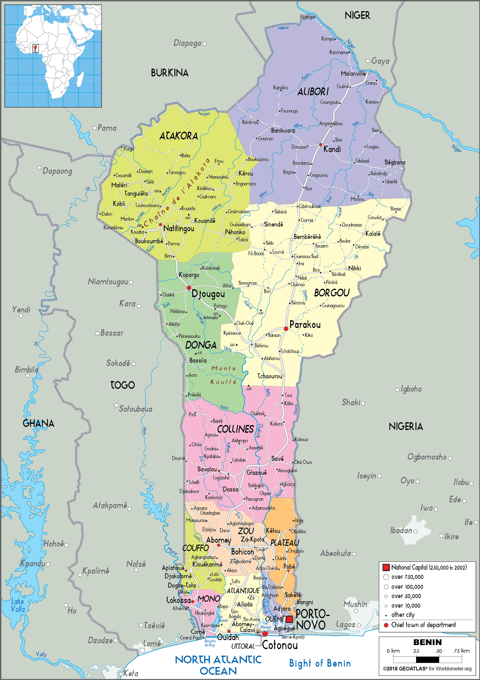 [Update] Bản đồ hành chính đất nước Benin (Benin Map) phóng to năm 2022 37
