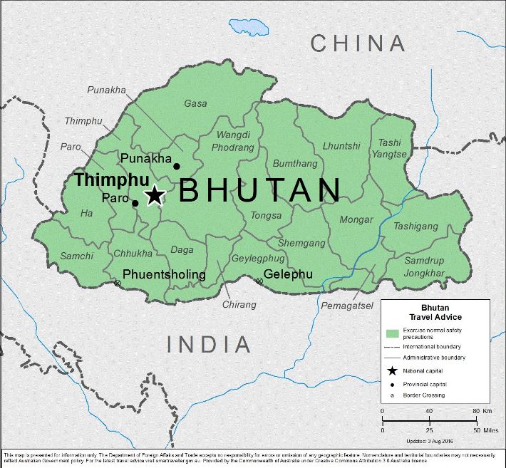 [Update] Bản đồ hành chính đất nước Bhutan (Bhutan Map) phóng to năm 2022 30