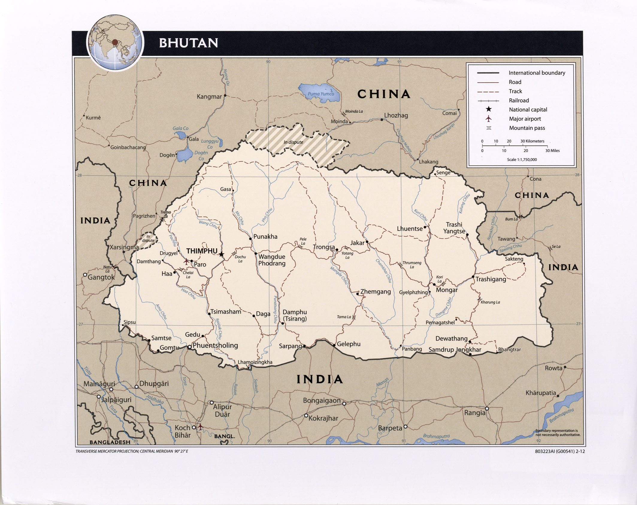 [Update] Bản đồ hành chính đất nước Bhutan (Bhutan Map) phóng to năm 2022 33
