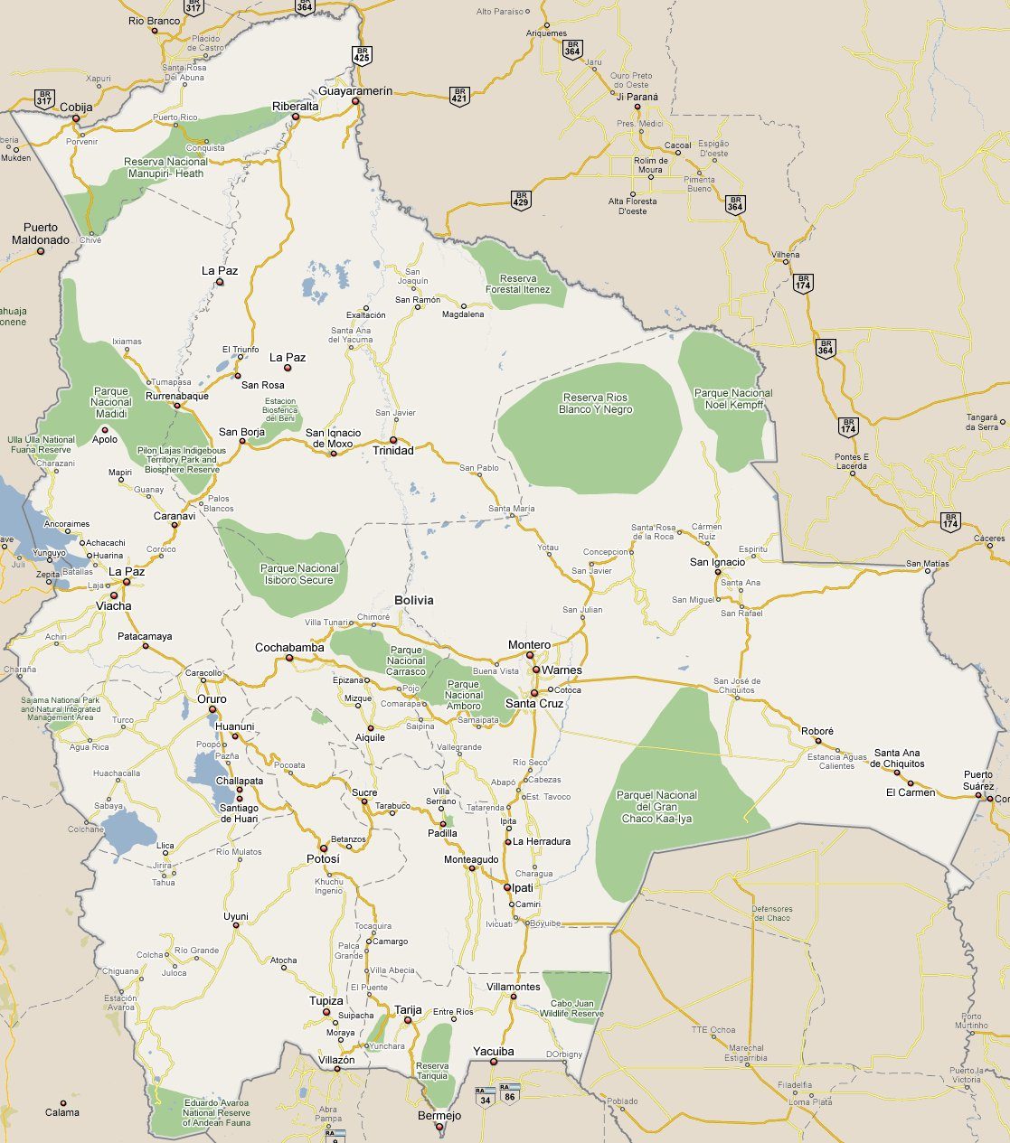 [Update] Bản đồ hành chính đất nước Bolivia (Bolivia Map) phóng to năm 2022 30