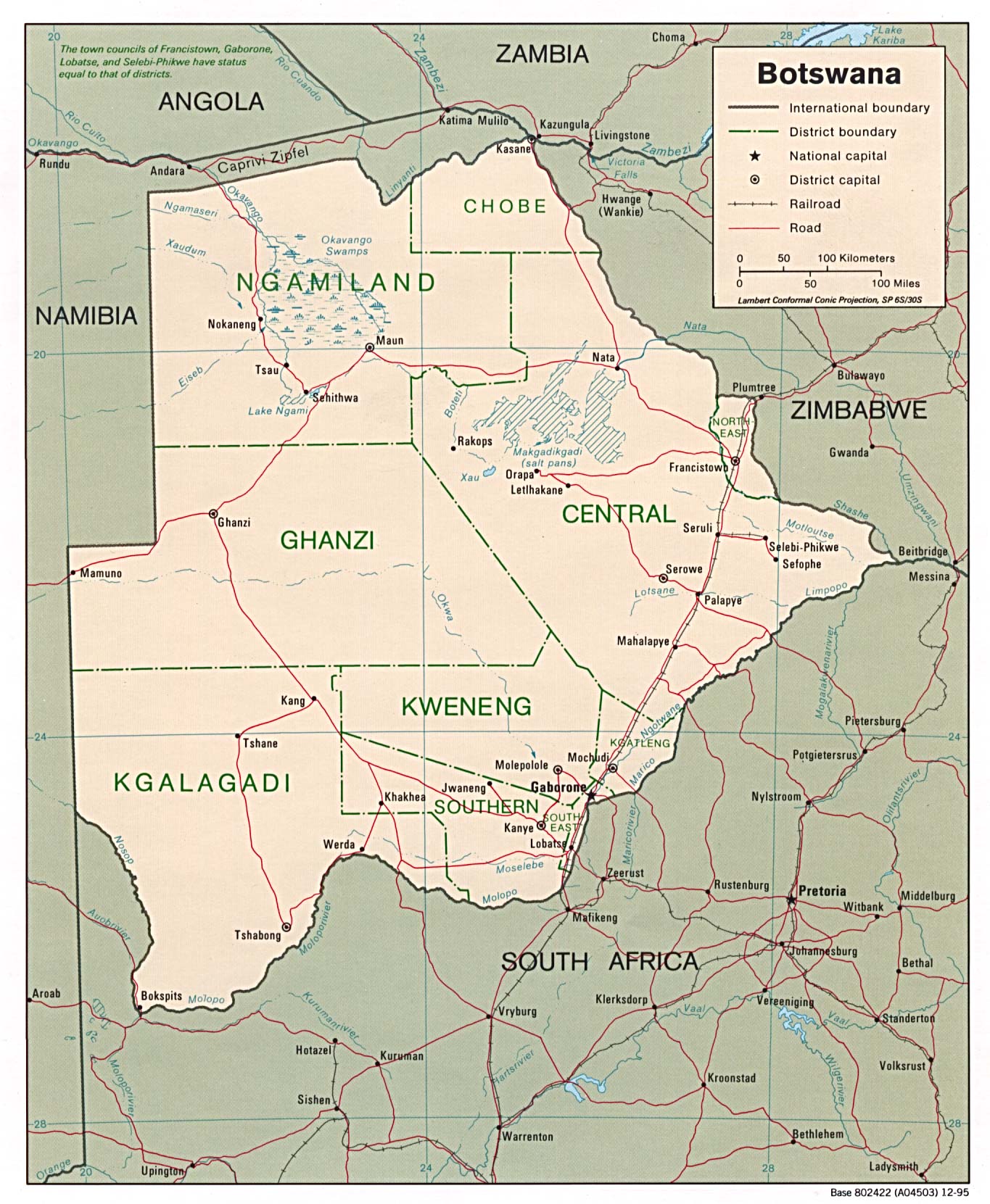 [Update] Bản đồ hành chính đất nước Botswana (Botswana Map) phóng to năm 2022 26