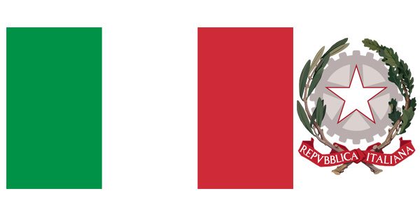 Quốc kỳ nước Ý có ba dải màu nằm dọc gồm xanh lá cây, trắng và đỏ. Trong đó, màu xanh lá cây được quy định là màu nằm cạnh cột cờ khi treo.
