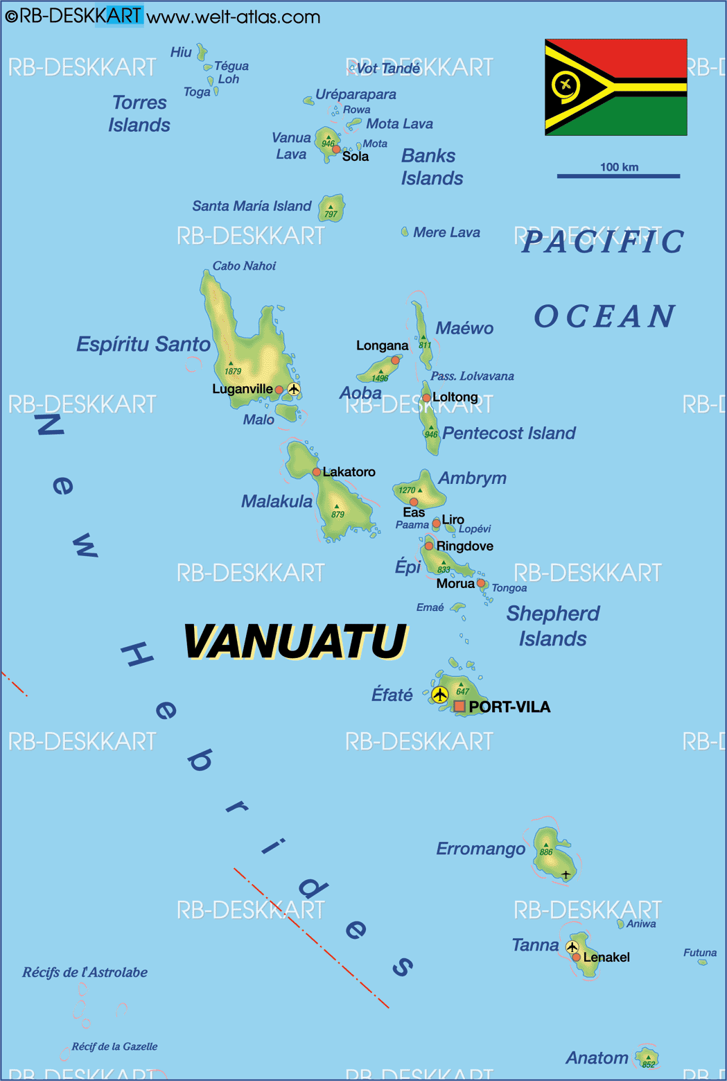 [Update] Bản đồ hành chính đất nước Vanuatu (Vanuatu Map) phóng to năm 2022 13