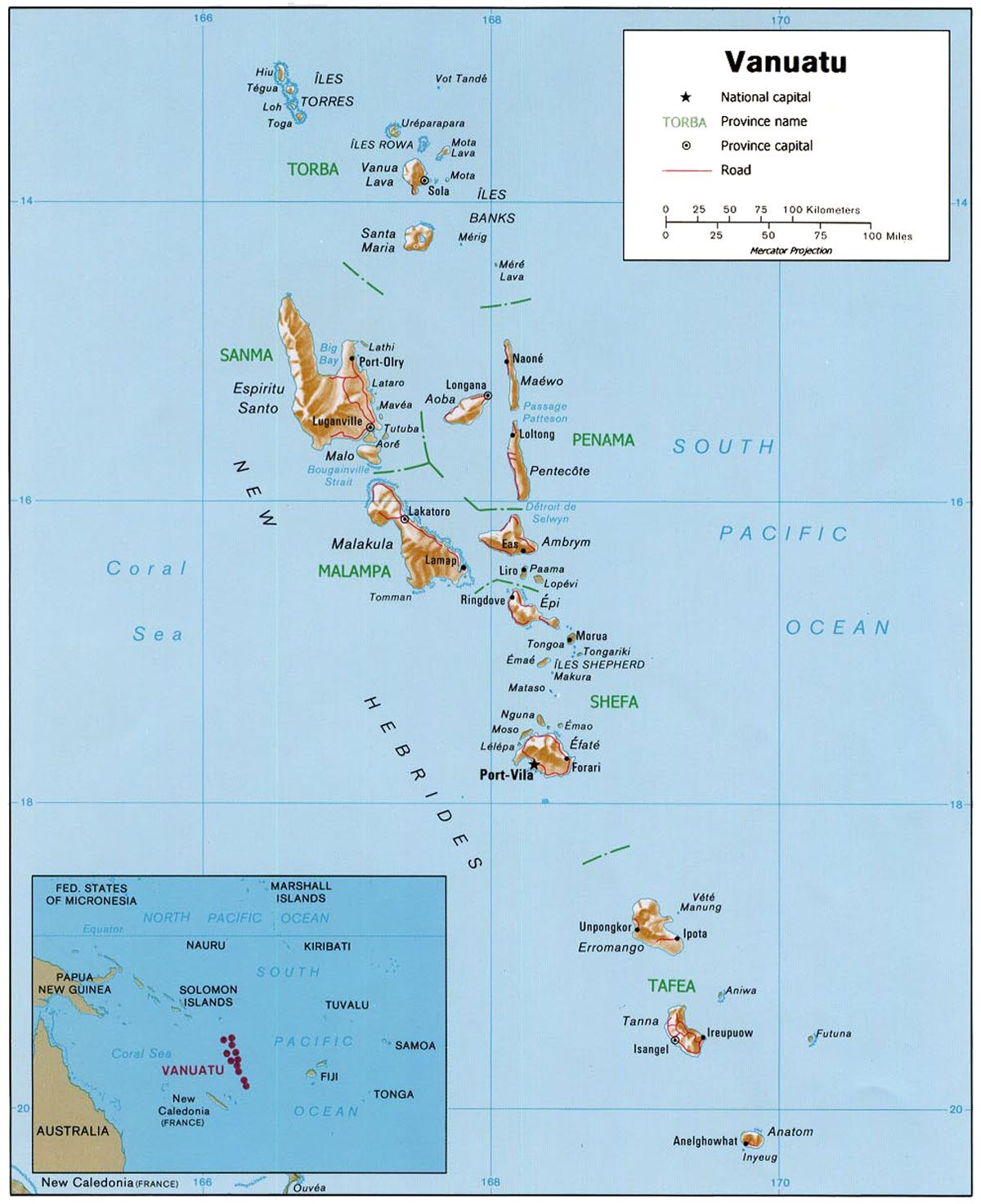 [Update] Bản đồ hành chính đất nước Vanuatu (Vanuatu Map) phóng to năm 2022 20