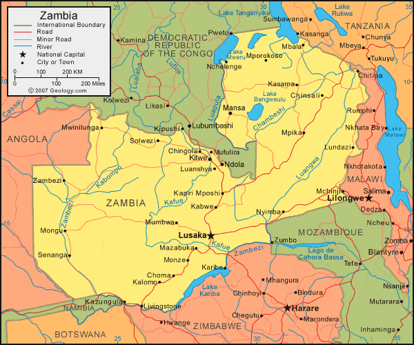 [Update] Bản đồ hành chính đất nước Zambia (Zambia Map) phóng to năm 2022 16