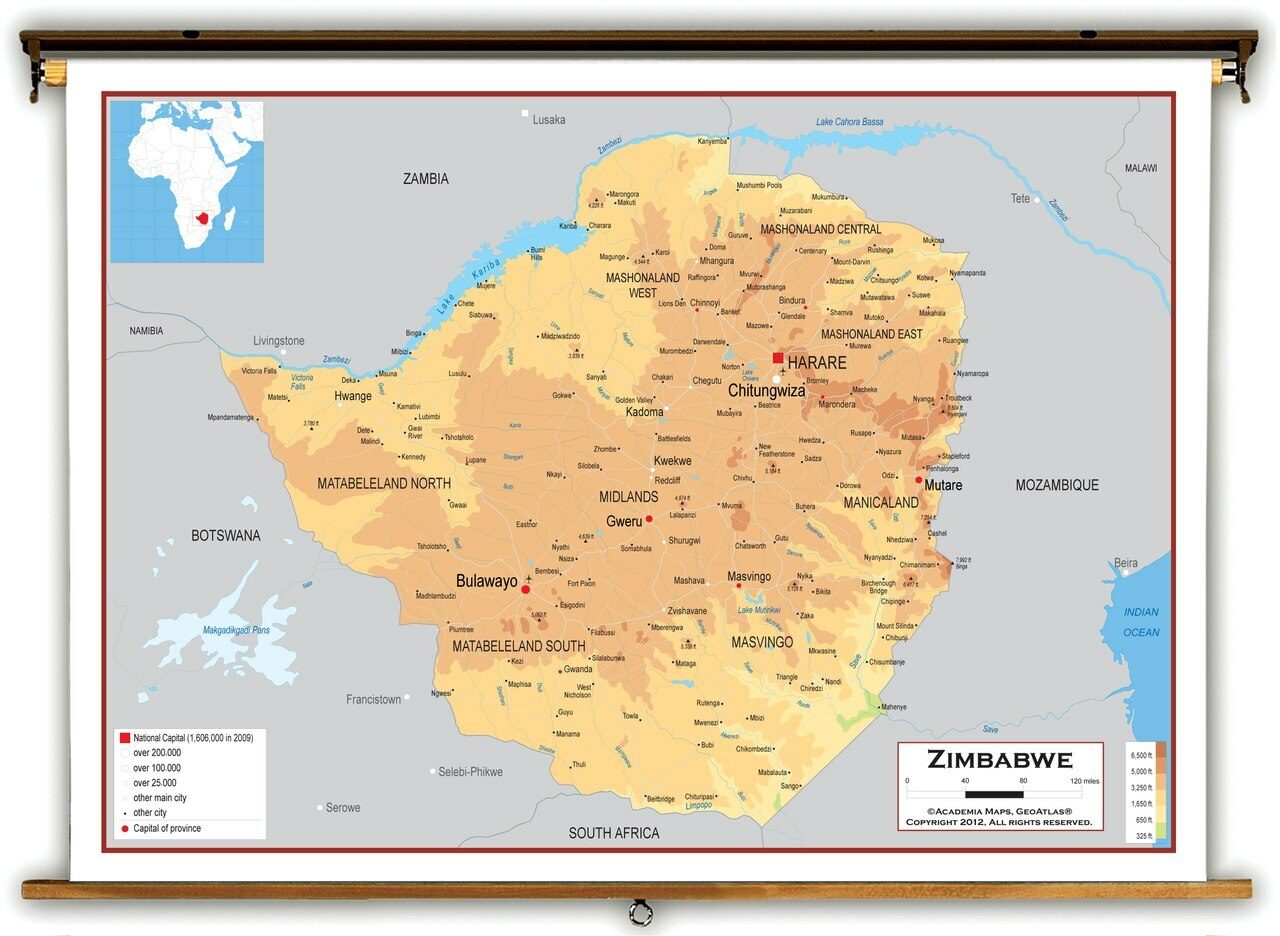 [Update] Bản đồ hành chính đất nước Zimbabwe (Zimbabwe Map) phóng to năm 2022 13