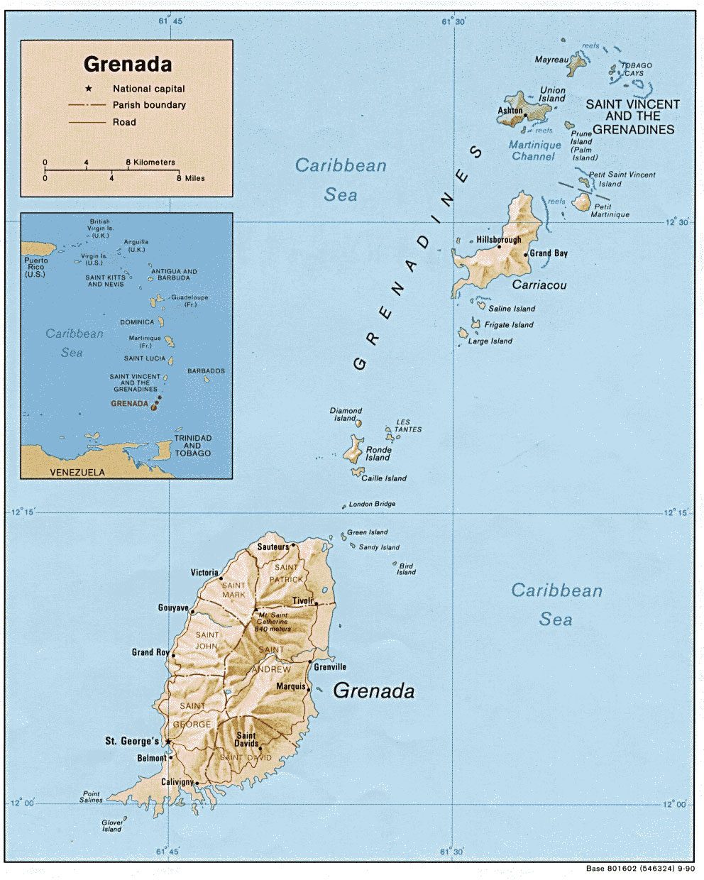 [Update] Bản đồ hành chính đất nước Grenada (Grenada Map) phóng to năm 2022 12
