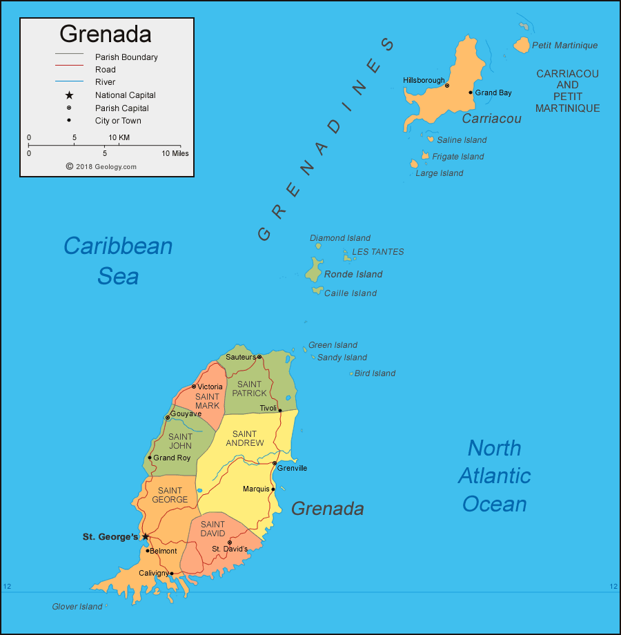 [Update] Bản đồ hành chính đất nước Grenada (Grenada Map) phóng to năm 2022 13
