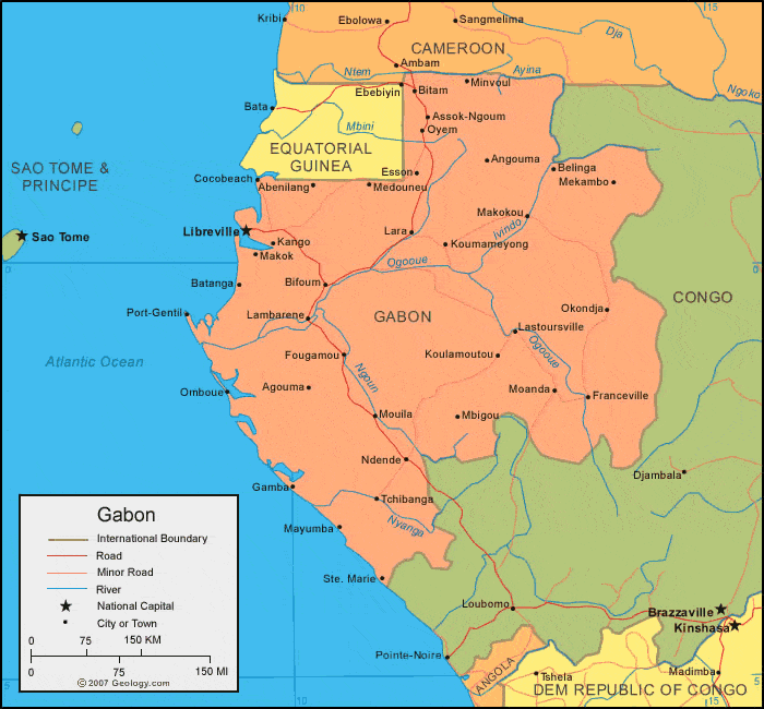 [Update] Bản đồ hành chính đất nước Gabon (Gabon Map) phóng to năm 2022 12