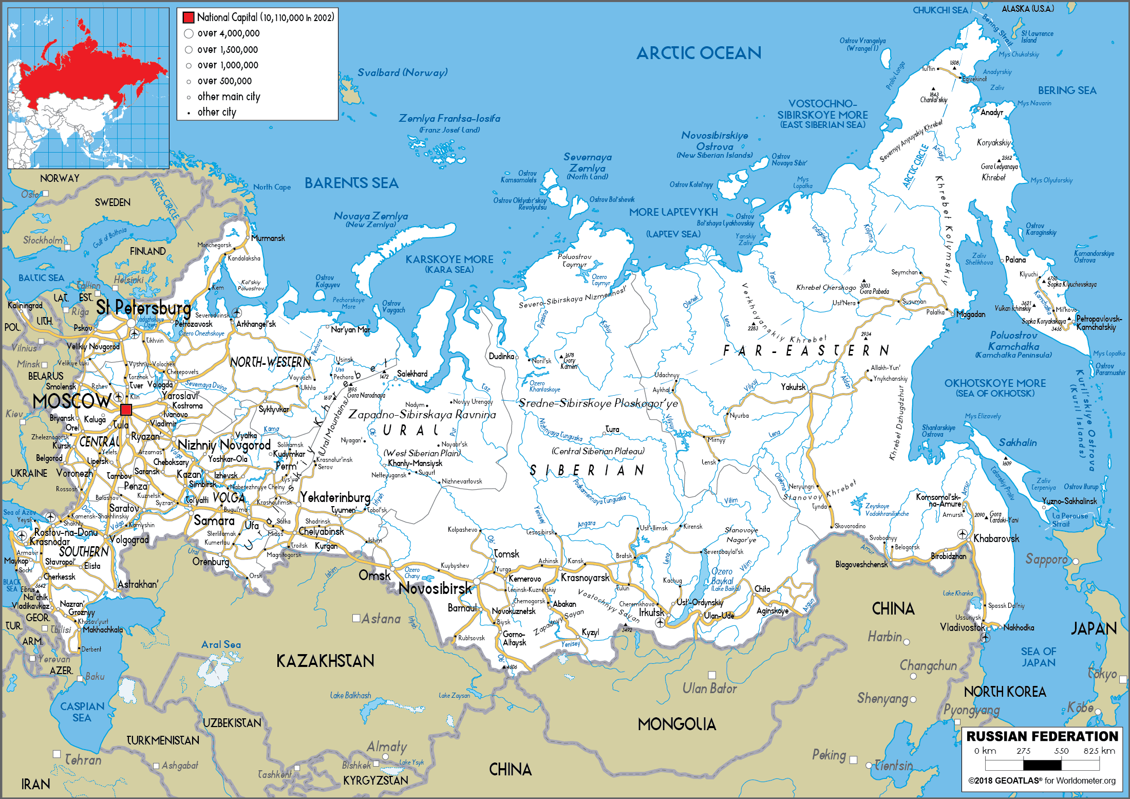 Bản đồ nước Nga hiện nay | Update mới nhất năm [hienthinam] 2
