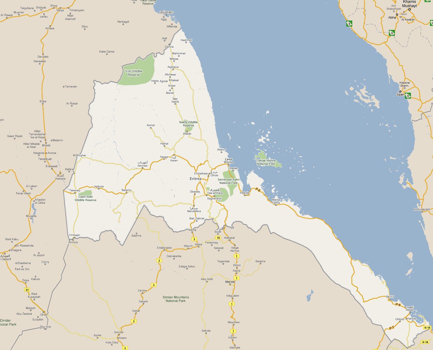 [Update] Bản đồ hành chính đất nước Eritrea (Eritrea Map) phóng to năm 2022 18