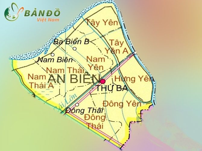 [Update] Bản đồ hành chính tỉnh Kiên Giang khổ lớn 14
