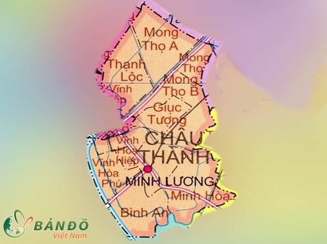 [Update] Bản đồ hành chính tỉnh Kiên Giang khổ lớn 16