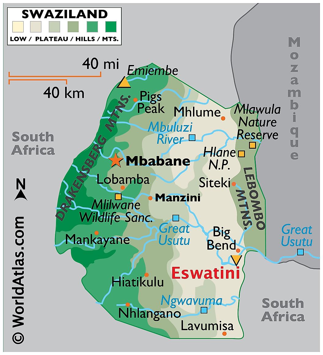 [Update] Bản đồ Eswatini (tên cũ: Swaziland) (Eswatini Map) phóng to năm 2022 15