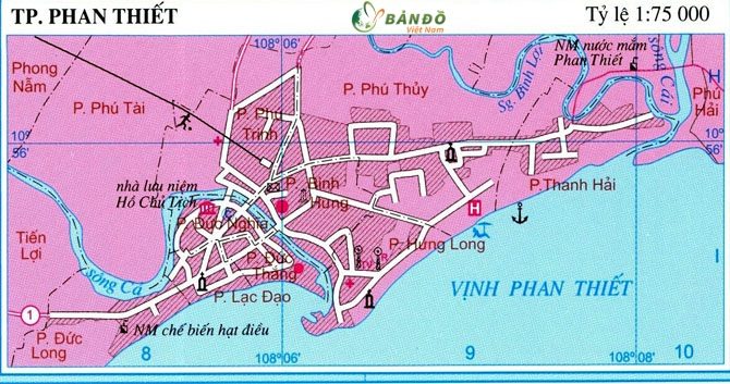 [Update] Bản đồ hành chính tỉnh Bình Thuận khổ lớn 9