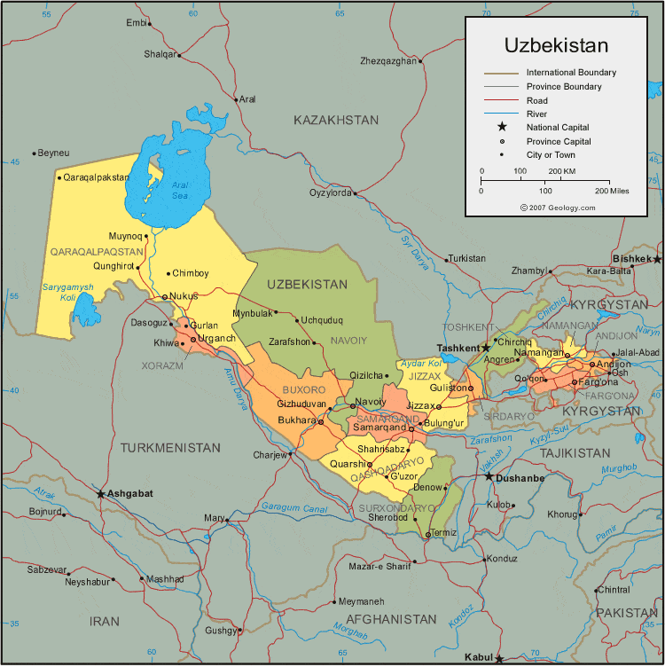 [Update] Bản đồ hành chính đất nước Uzbekistan (Uzbekistan Map) phóng to năm 2022 16