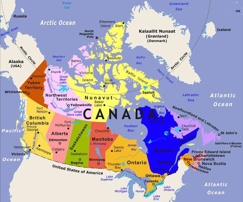[Update] Bản đồ đất nước Canada khổ lớn phóng to năm 2022 4