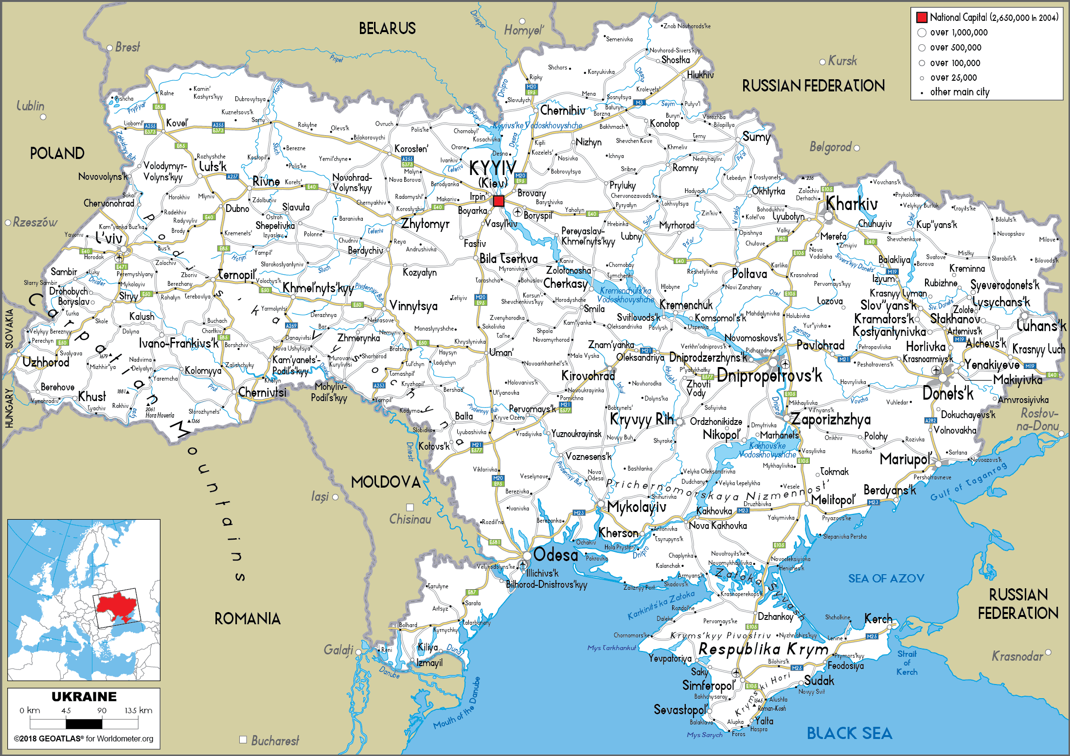 [Update] Bản đồ hành chính đất nước Ukraina (Ukraina Map) phóng to năm 2022 16