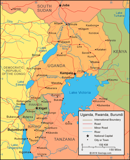 [Update] Bản đồ hành chính đất nước Uganda (Uganda Map) phóng to năm 2022 17