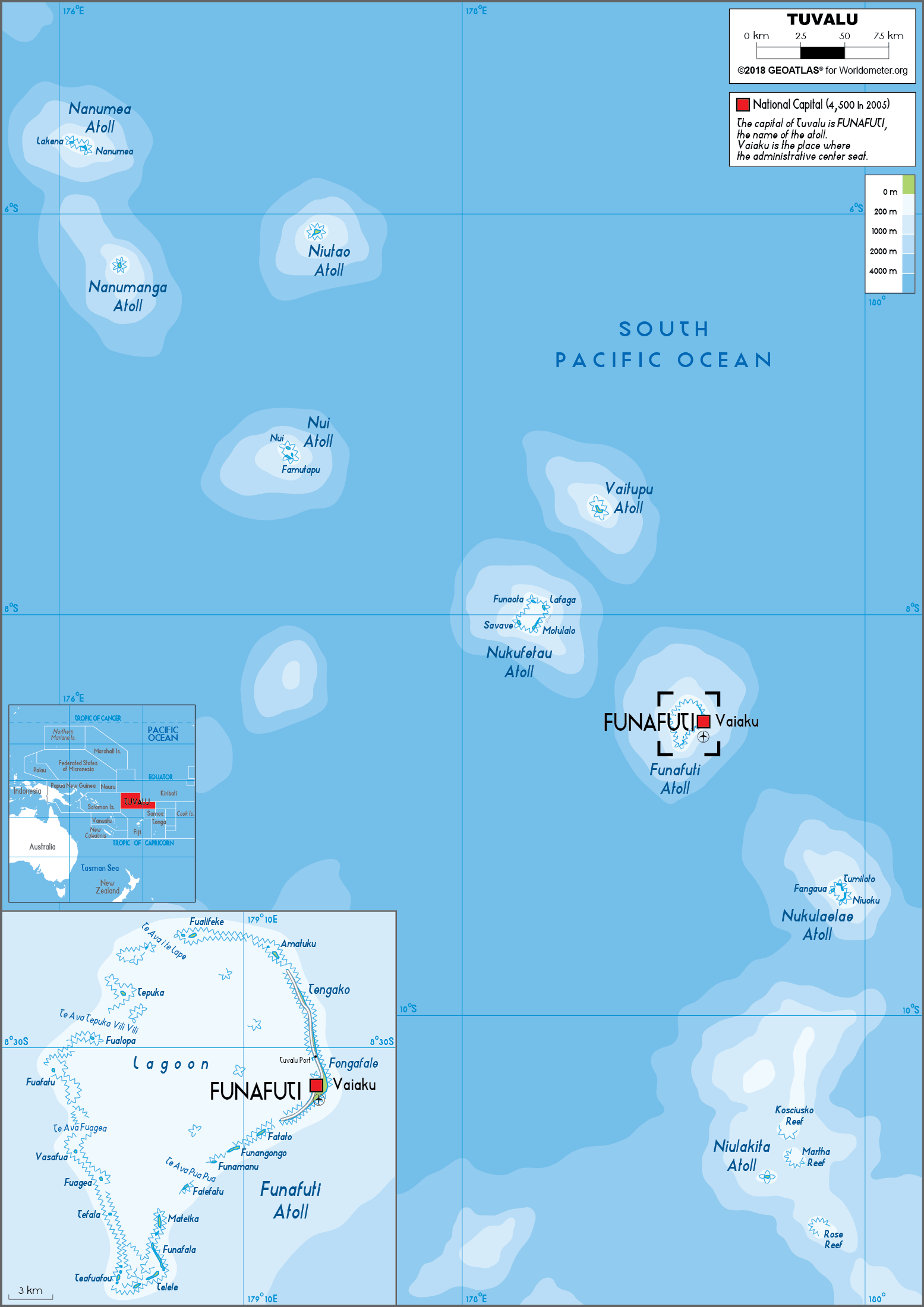 [Update] Bản đồ hành chính đất nước Tuvalu (Tuvalu Map) phóng to năm 2022 11