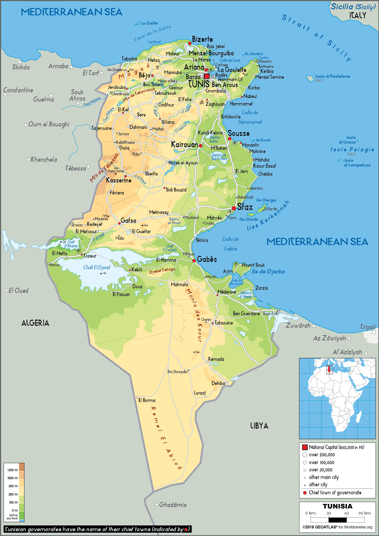 [Update] Bản đồ hành chính đất nước Tunisia (Tunisia Map) phóng to năm 2022 16