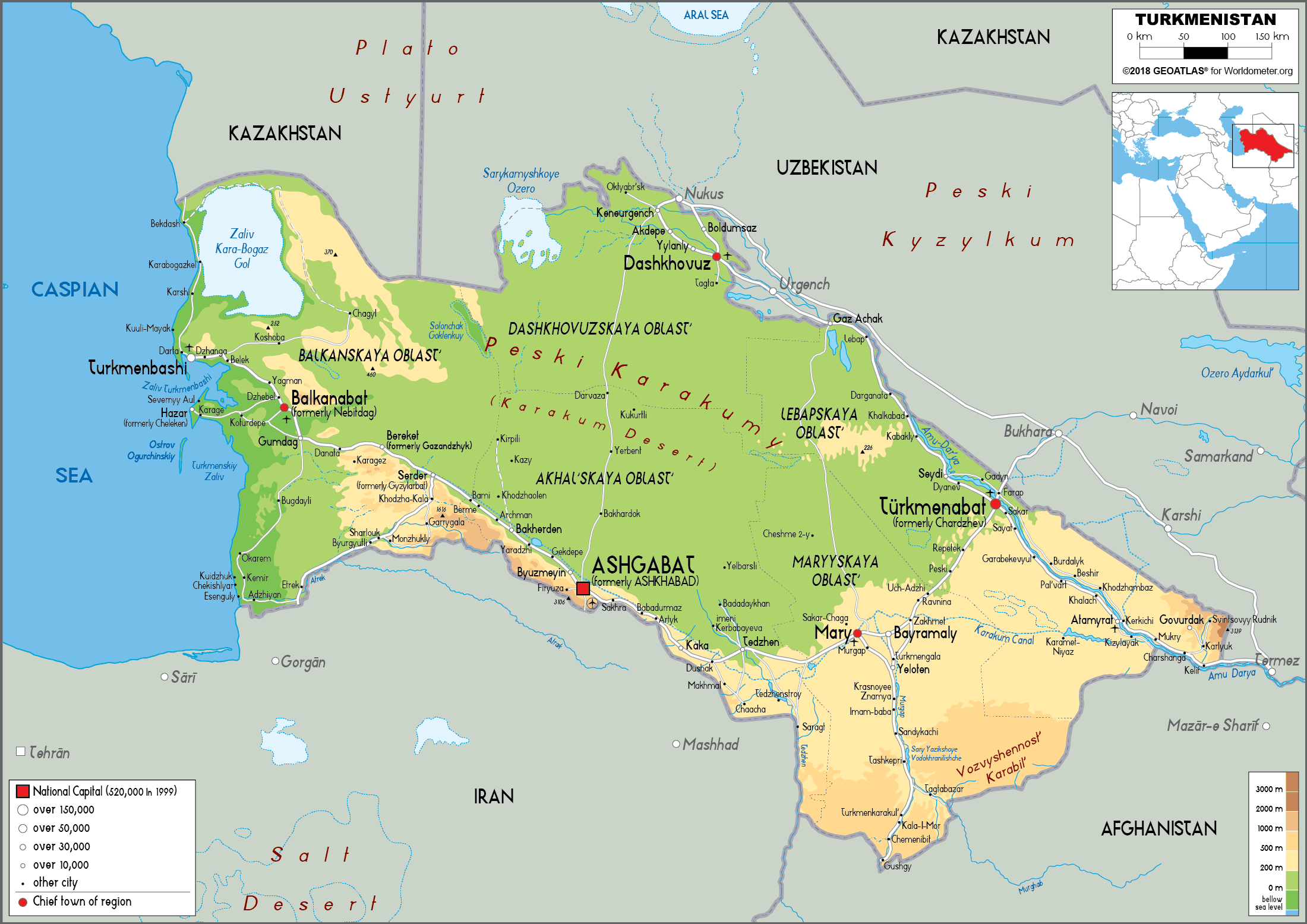 [Update] Bản đồ hành chính đất nước Turkmenisan (Turkmenisan Map) phóng to năm 2022 25