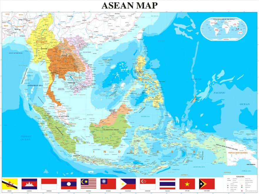 [Update] Bản đồ 11 nước Đông Nam Á khổ lớn năm 2022 19