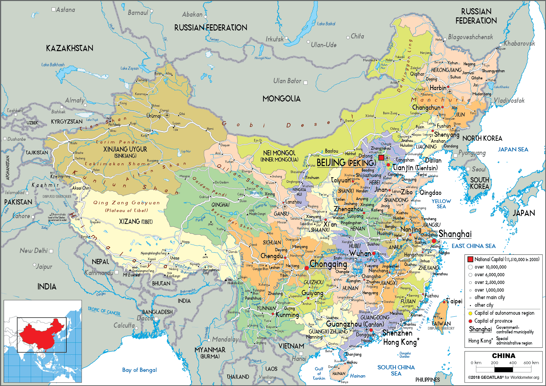 [Update] Bản đồ Trung Quốc (China) khổ lớn phóng to năm 2022 38