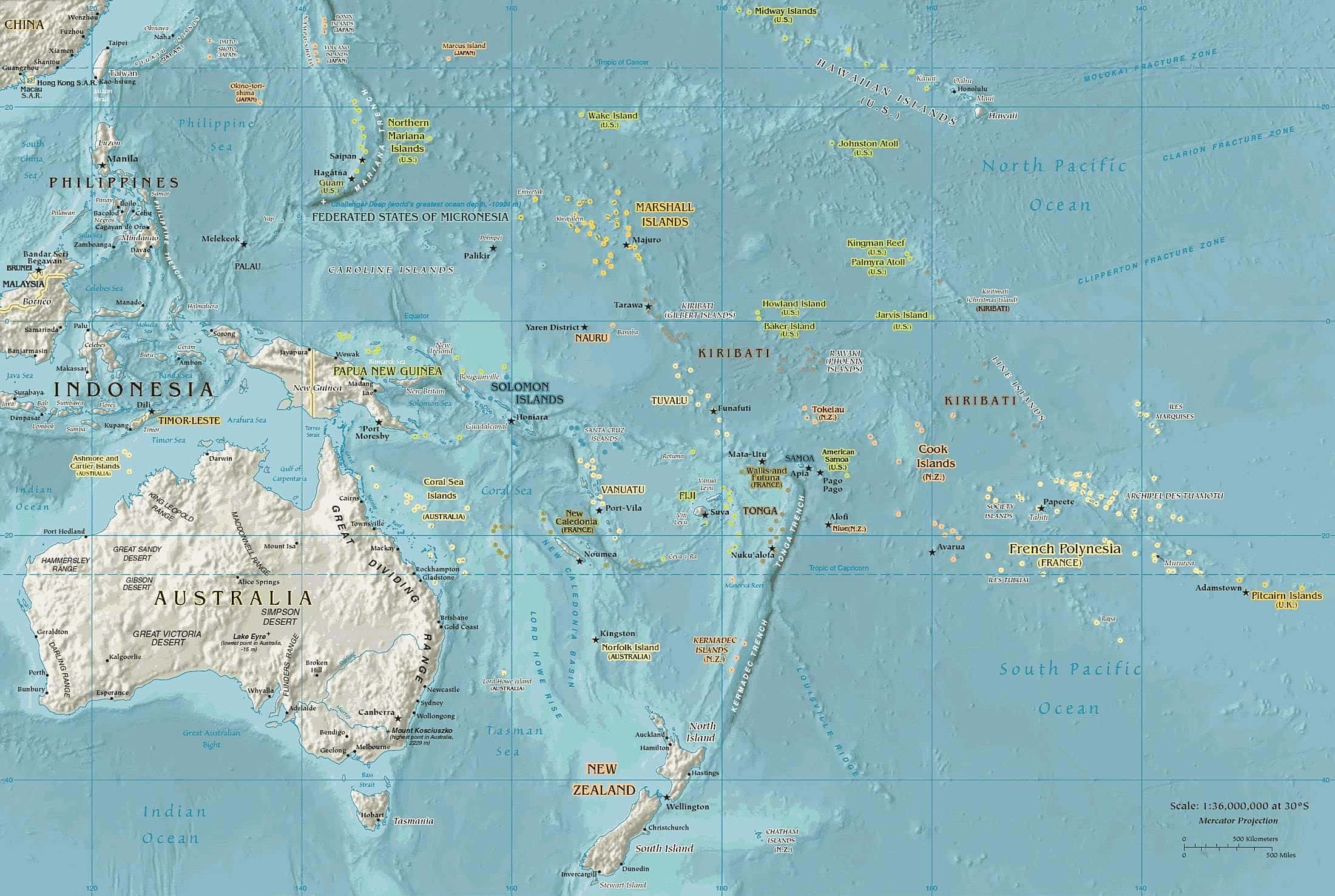 [Update] Bản đồ các nước Châu Đại Dương (Châu Úc) khổ lớn năm 2022 13