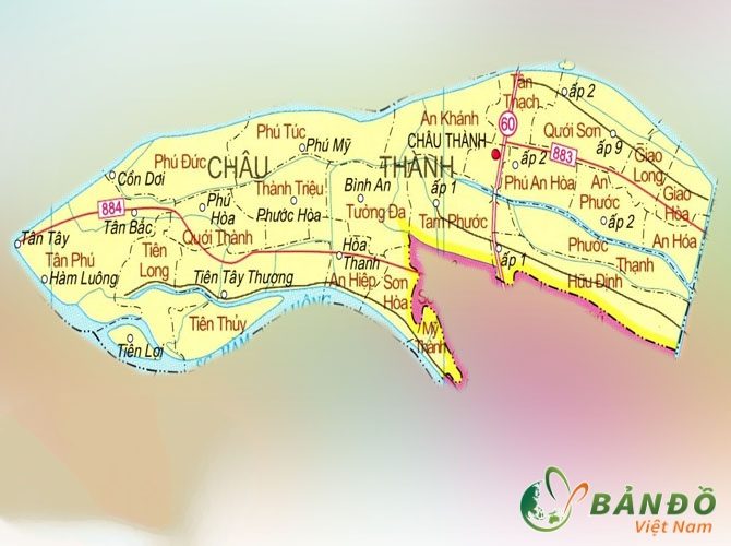 Bản đồ hành chính huyện Châu Thành