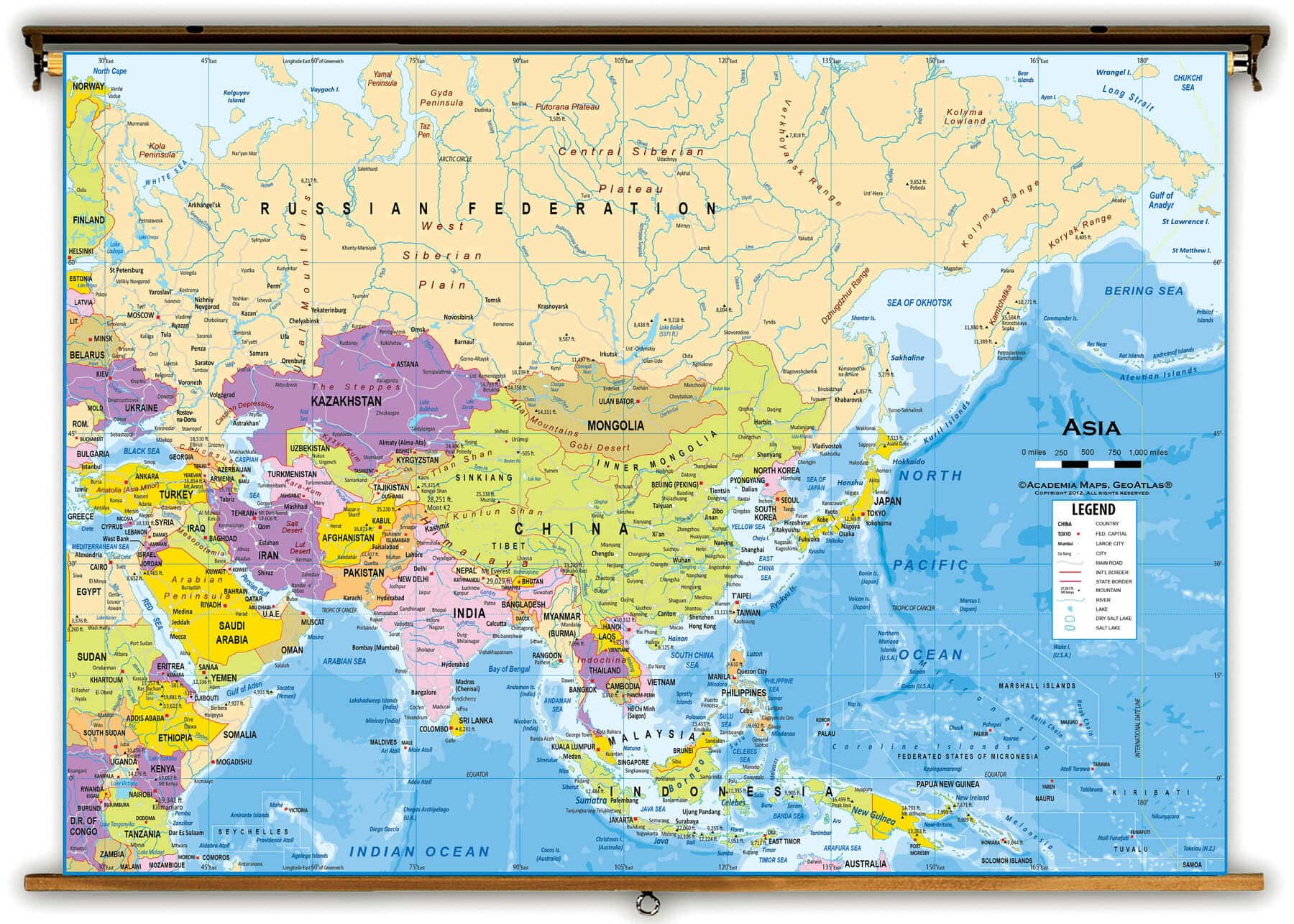 [Update] Bản đồ các nước Châu Á khổ lớn phóng to năm 2022 26