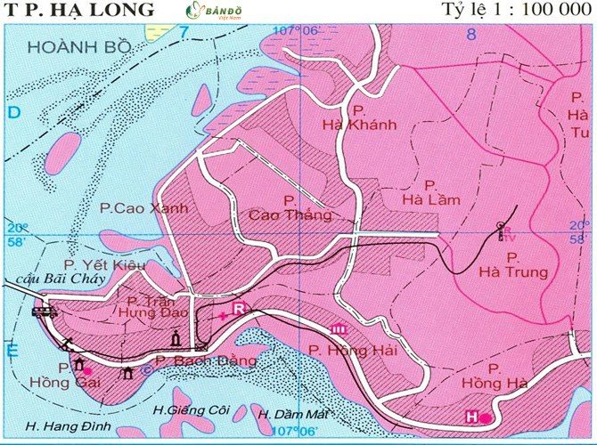 Bản đồ hành chính thành phố Hạ Long