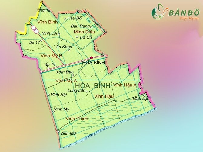 Bản đồ hành chính huyện Hòa Bình