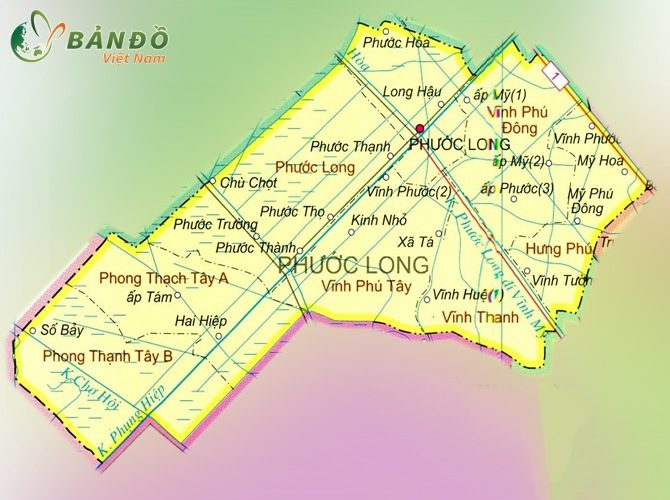 Bản đồ hành chính huyện Phước Long