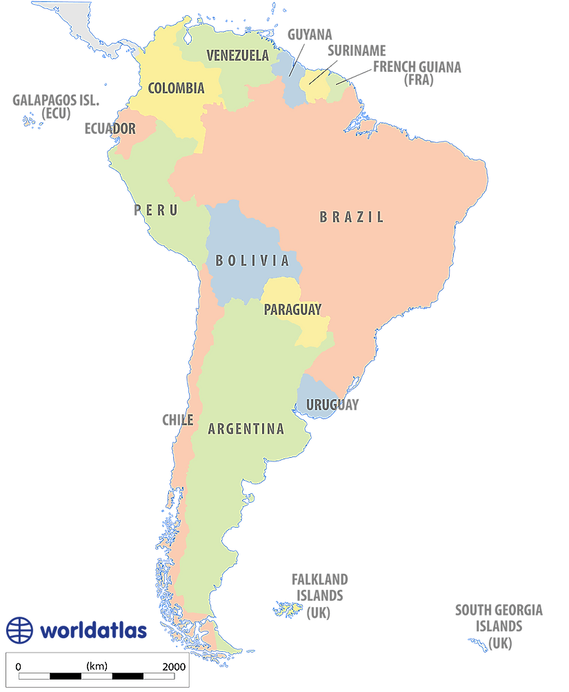 Bản đồ châu Nam Mỹ (Nam Mĩ) mới nhất năm [hienthinam] 19