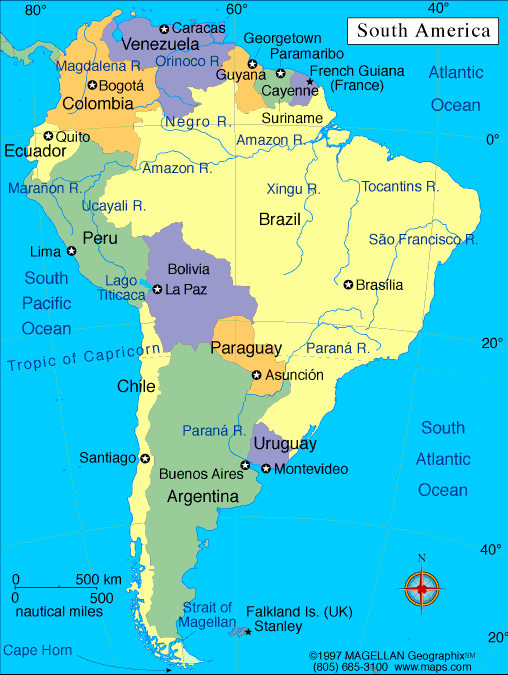 Bản đồ châu Nam Mỹ (Nam Mĩ) mới nhất năm [hienthinam] 33